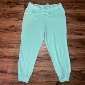 Love Peace Lounge Blue Comfy Pull On Drawstring Sweatpants Size Large